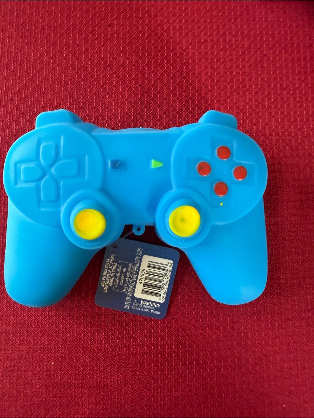 New Jumbo Squishy Game Controller Toymendous Bright Blue 6" Sensory Toy Squeeze